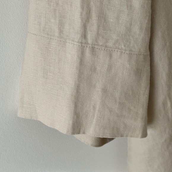 Donna Karan 100% Linen Beige Open Jacket - Picture 4 of 14